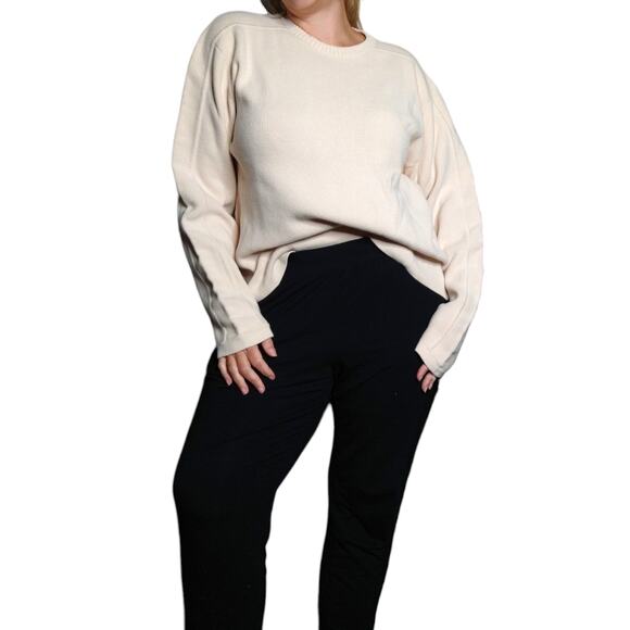 Y2K Vintage GAP Oversized Sweater size XL Beige Boxy Baggy - Picture 1 of 4